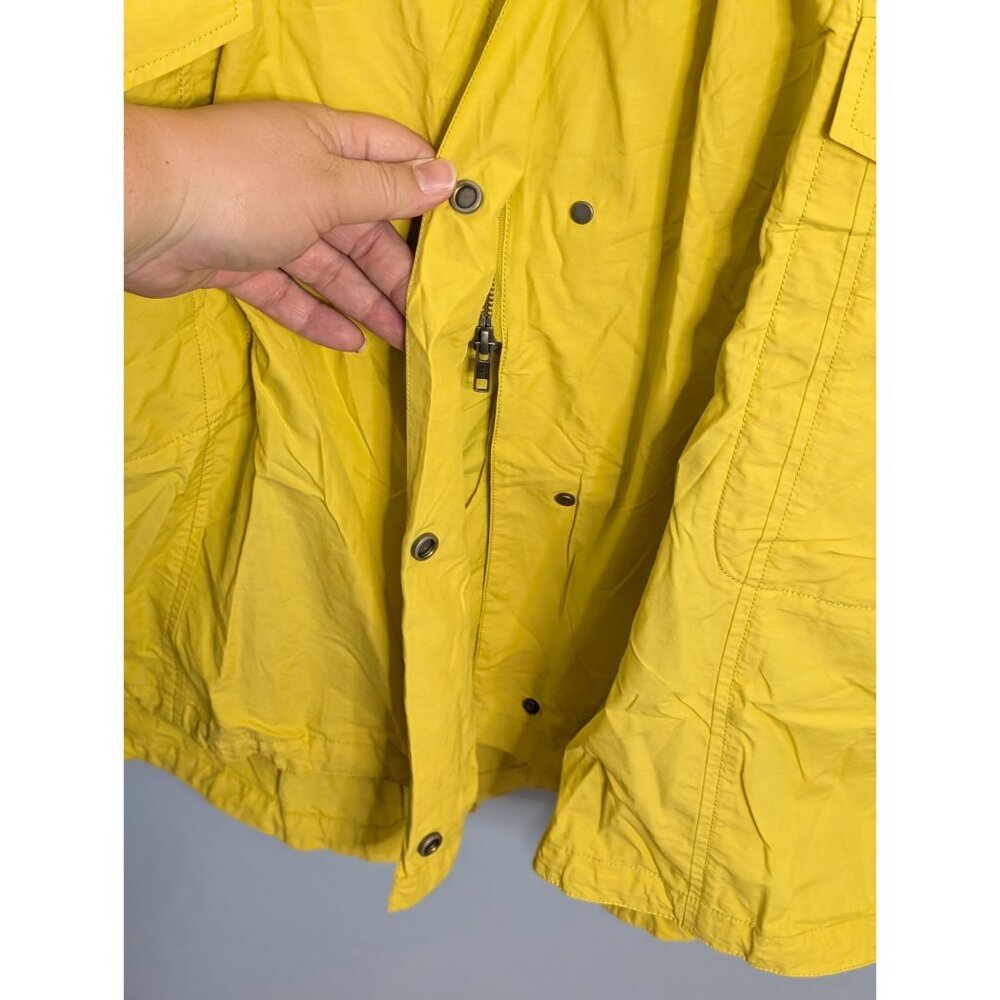 Eileen Fisher Citrn Hooded Anorak Coat 1X Lightweight Organic Cotton/Nylon Rain - Picture 15 of 16